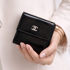 Chanel Pantent Compact Wallet